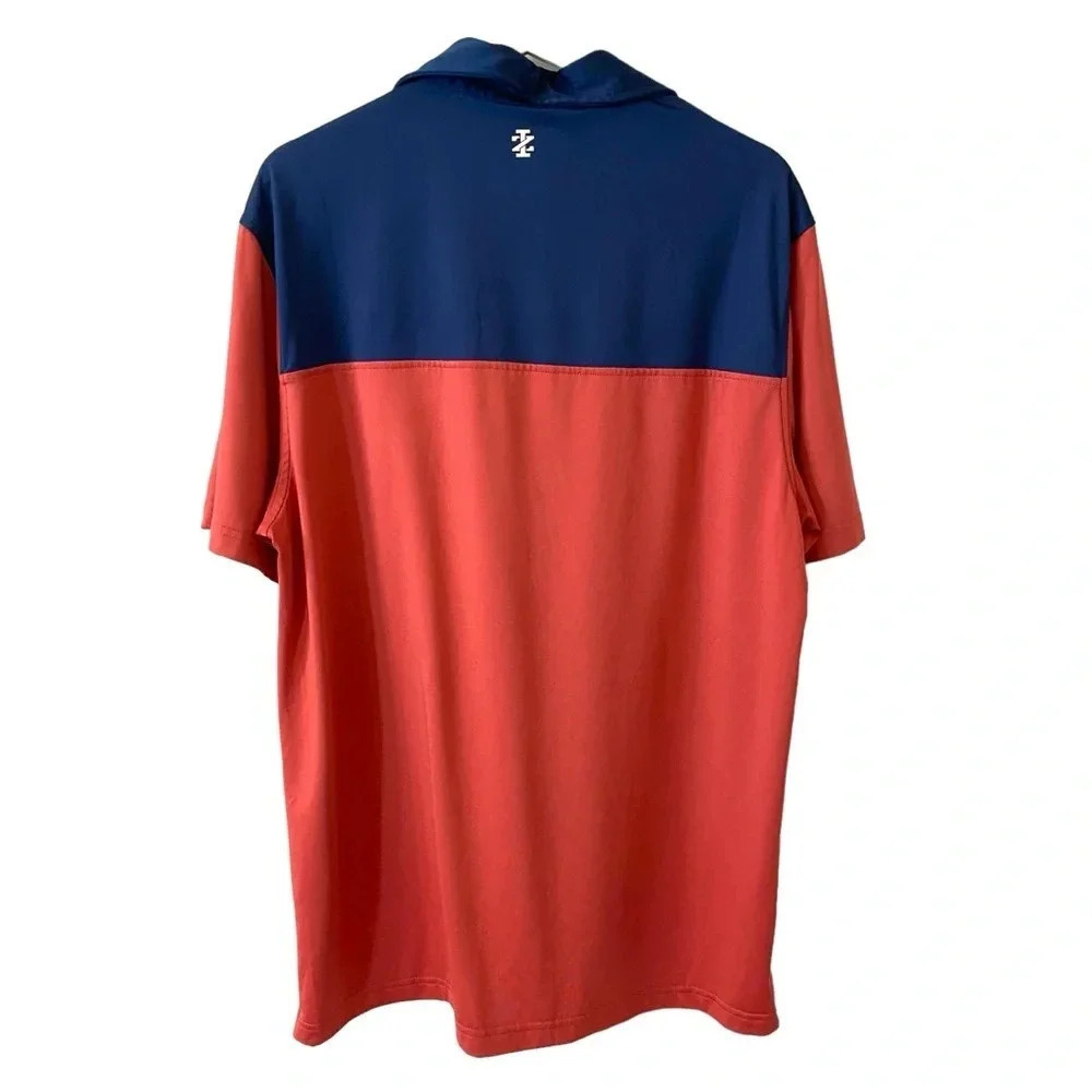 IZOD Men's Golf Polo in Salmon and Navy Size L - Short Sleeve with stretch - Picture 7 of 16